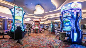 Mobile casino-style lobby categories shown in a teal glass layout